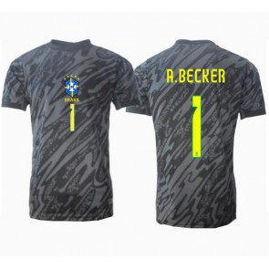 Brasilien Alisson Becker #1 Målvakt Bortatröja Copa America 2024 Kortärmad
